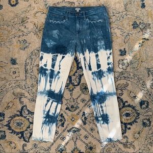 J.Crew Tie Dyed Ankle Skinnies sz 28 White/ Indigo